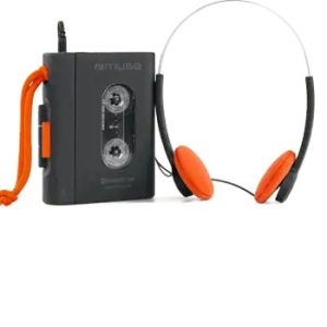Muse Retro Portable Cassette Player with Bluetooth and Headphones