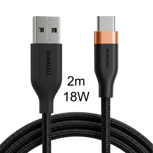 Duracell 2 meter 18w Toughened Phone Charger USB Cable USB-A to USB-C Product Image | DRU5021A