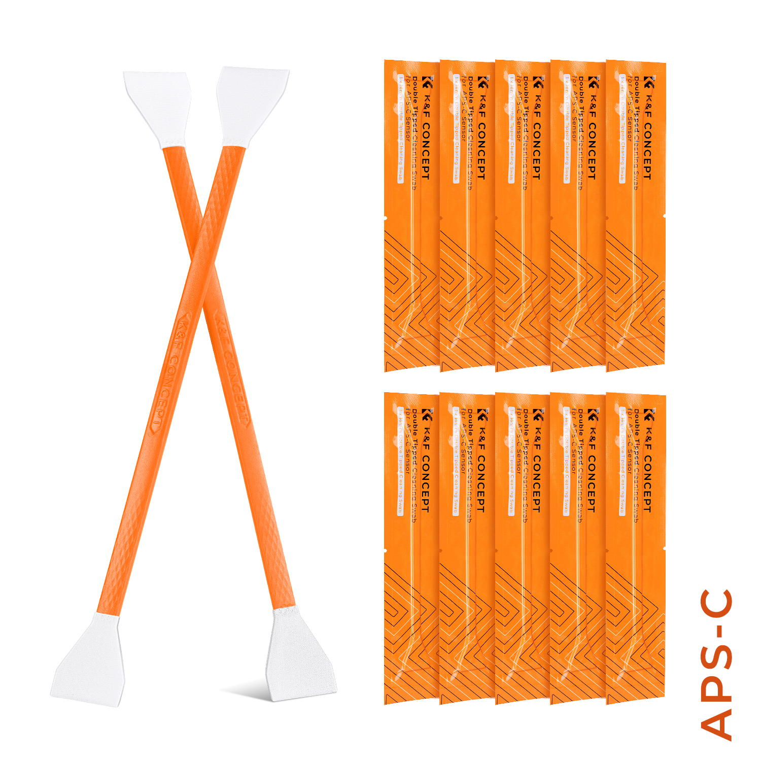 K&F 10-Pack APS-C Double-Head Sensor Cleaning Swabs Product Image | SKU.1962