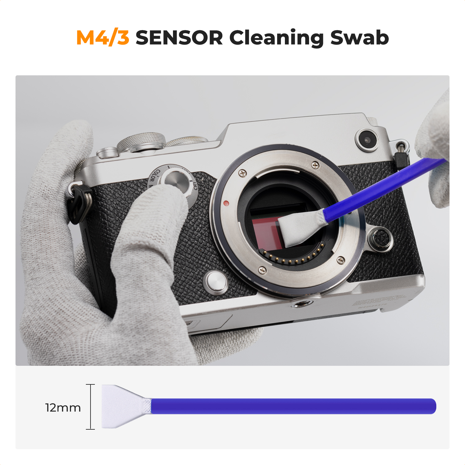 K&F 10-Pack Micro Four Thirds Sensor Cleaning Swabs Dimensions Image | SKU.2315