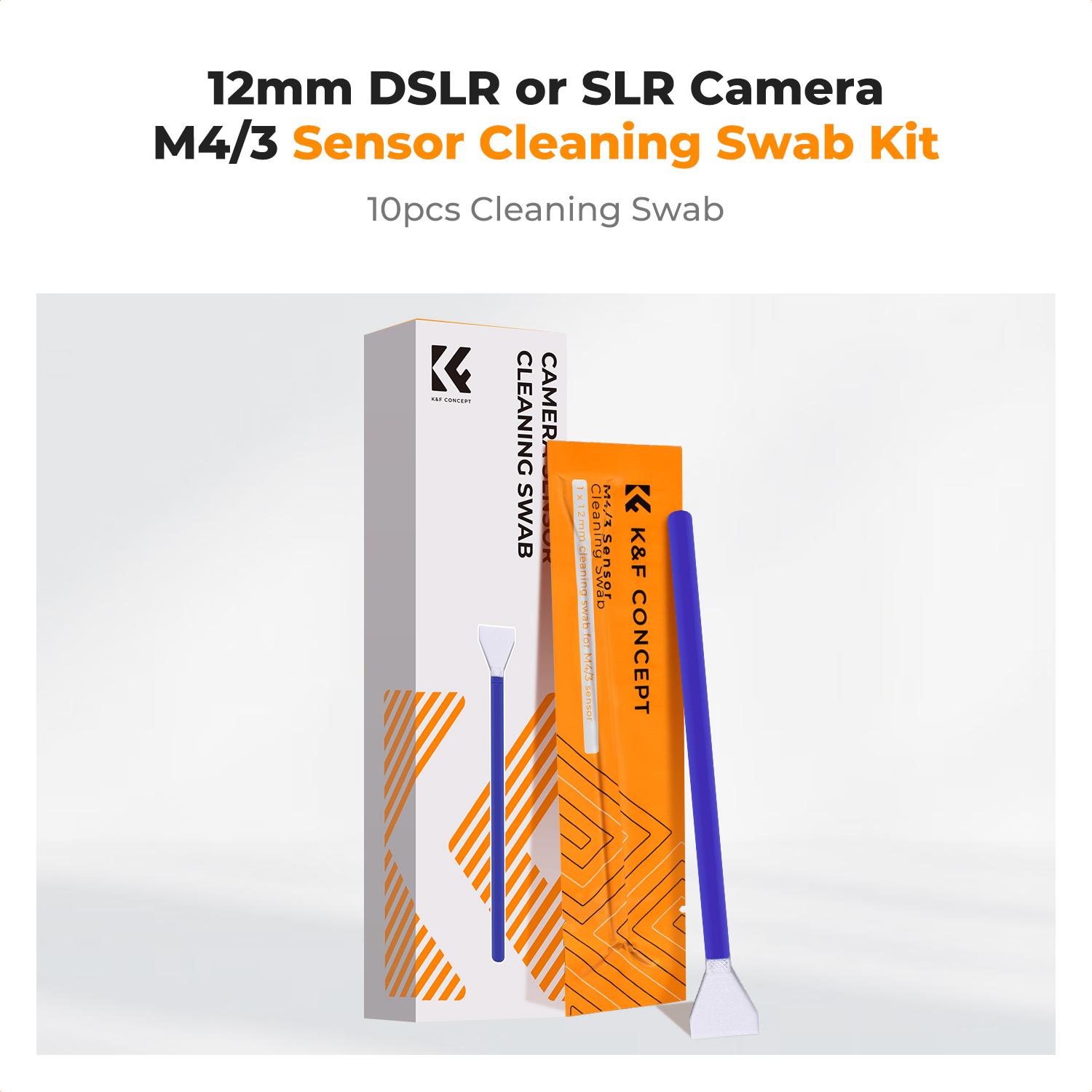 K&F 10-Pack Micro Four Thirds Sensor Cleaning Swabs Image of it Unboxed and Assembled | SKU.2315