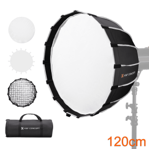 K&F 120cm Light Dome Softbox with Bowens Mount and Quick Clips Product Image | KF18.0008V2