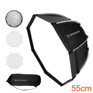 K&F 55cm Octagonal Softbox with Bowens Mount and Quick Clips Product Image | KF18.0007