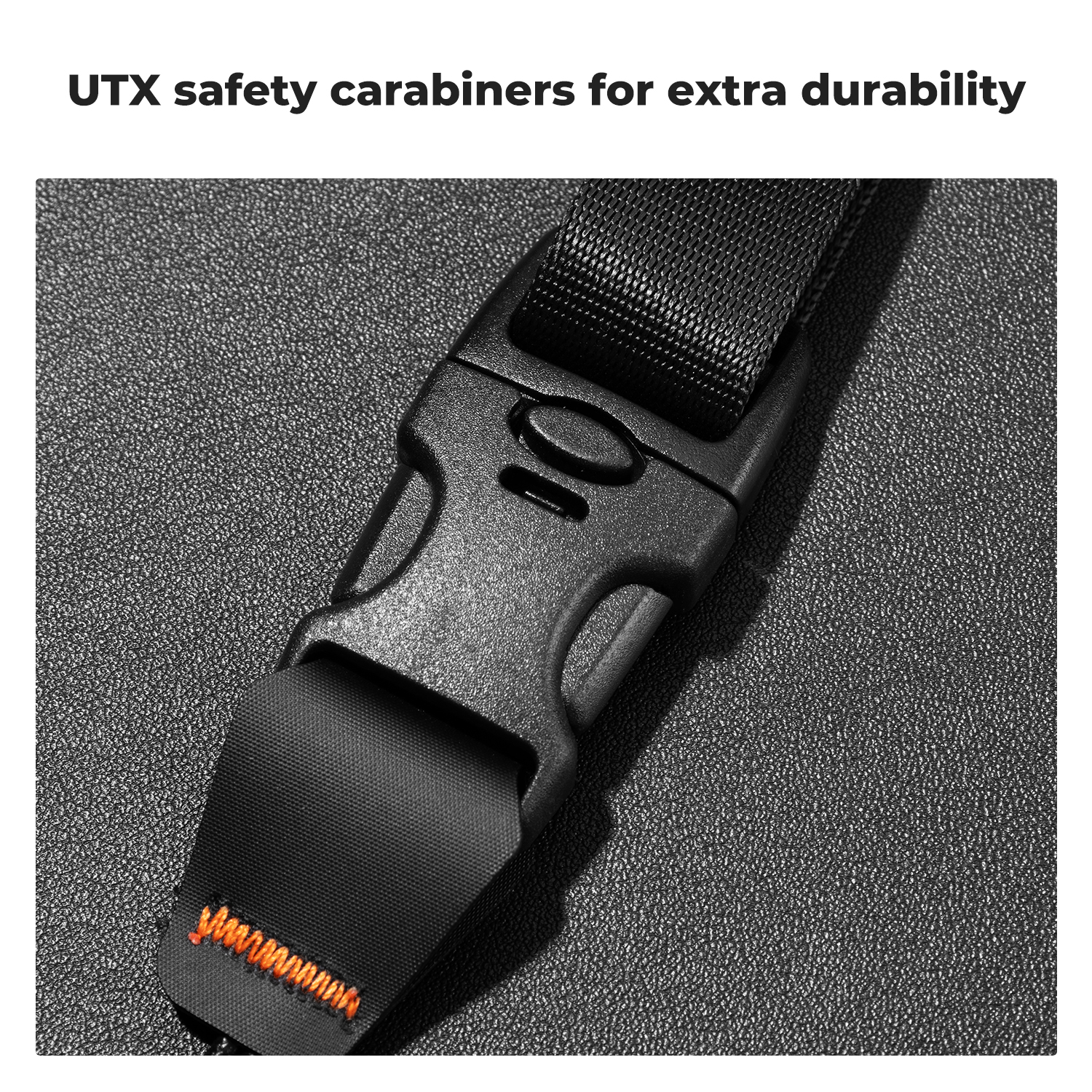 K&F 58mm Adjustable Neck Strap for Heavy Camera Setups Image of the Safety Buckle | KF13.184-184V2