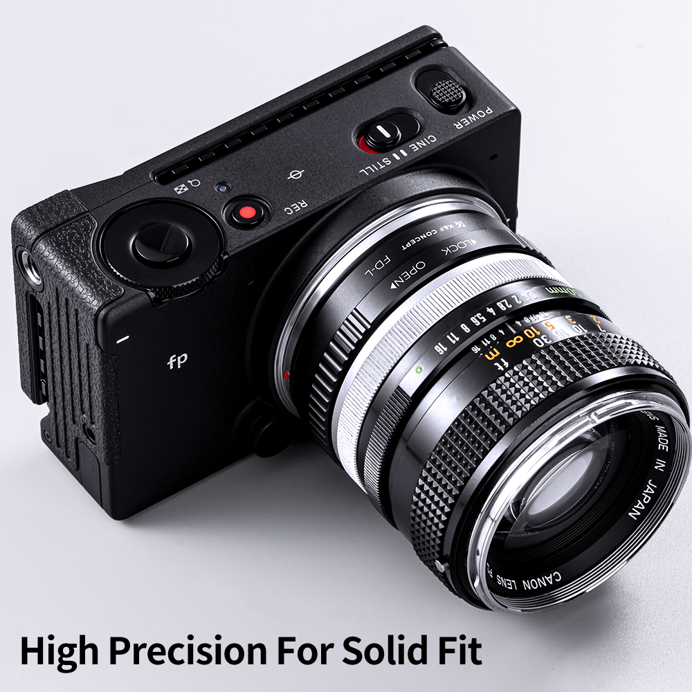 K&F Mechanical Adapter for Canon FD & FL Lenses to Leica L-Mount Cameras Mounted with Lens | KF06.468