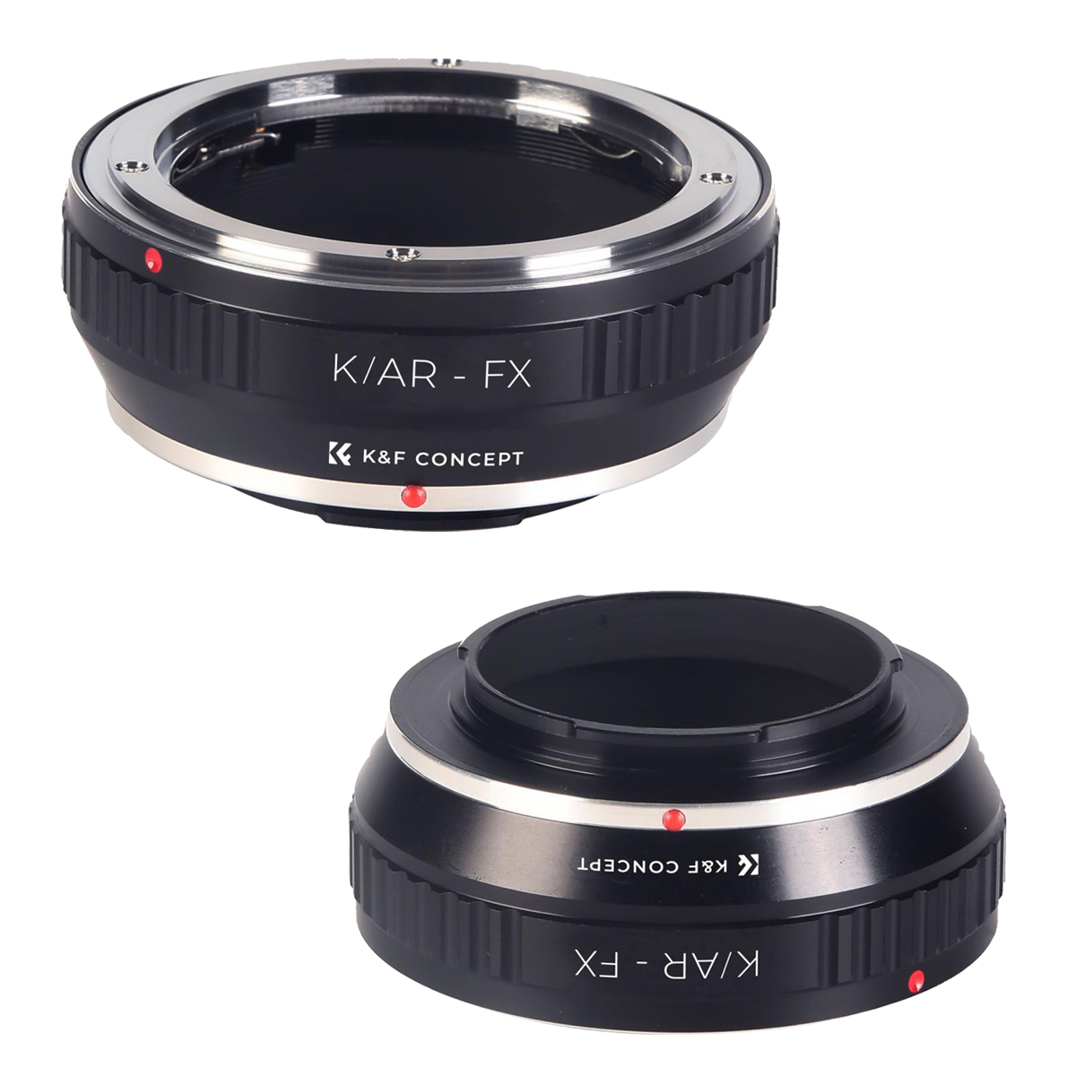 K&F Lens Adapter for Konica AR Lenses to Fuji X Cameras Front and Back View | KF06.152