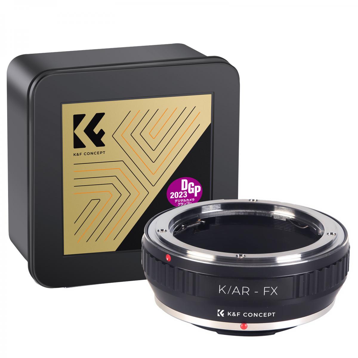 K&F Lens Adapter for Konica AR Lenses to Fuji X Cameras Image of it Unboxed and Assembled | KF06.152