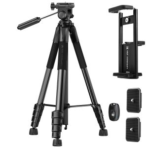 K&F Classic-Vlogger Tripod with Phone or Tablet Mounting Bracket Generic Image | KF09.126