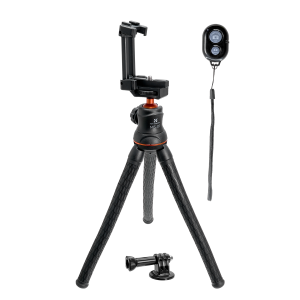 K&F Flexible Mini Tripod with Bendable Legs and Bluetooth Remote Product Image | KF09.129