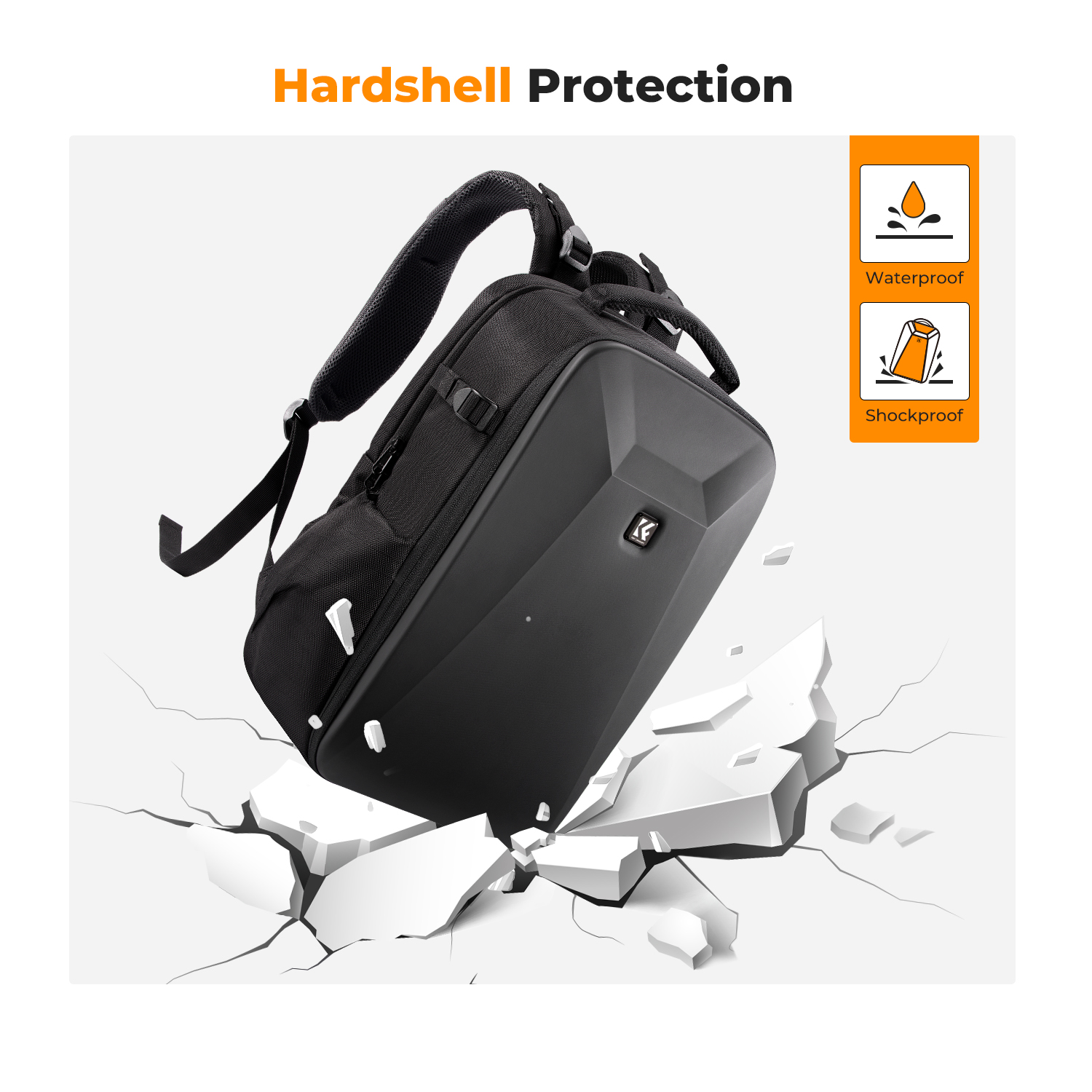 K&F Hardshell Photographer's Camera Backpack with Laptop Pouch EVA Protective hardshell outer | KF13.134
