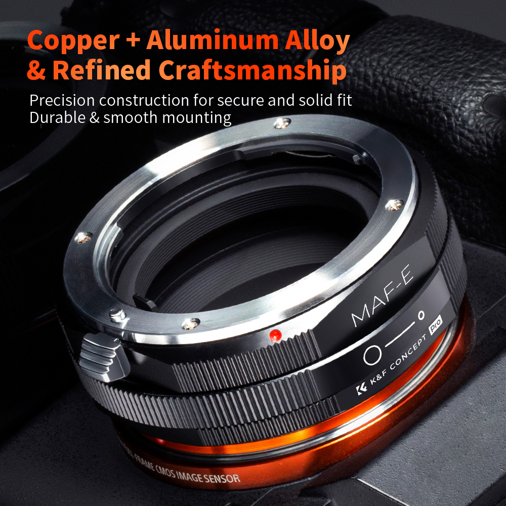 K&F Mechanical Adapter for Sony Alpha Minolta MAF Lenses to Sony NEX Camera Construction Image | KF06.447