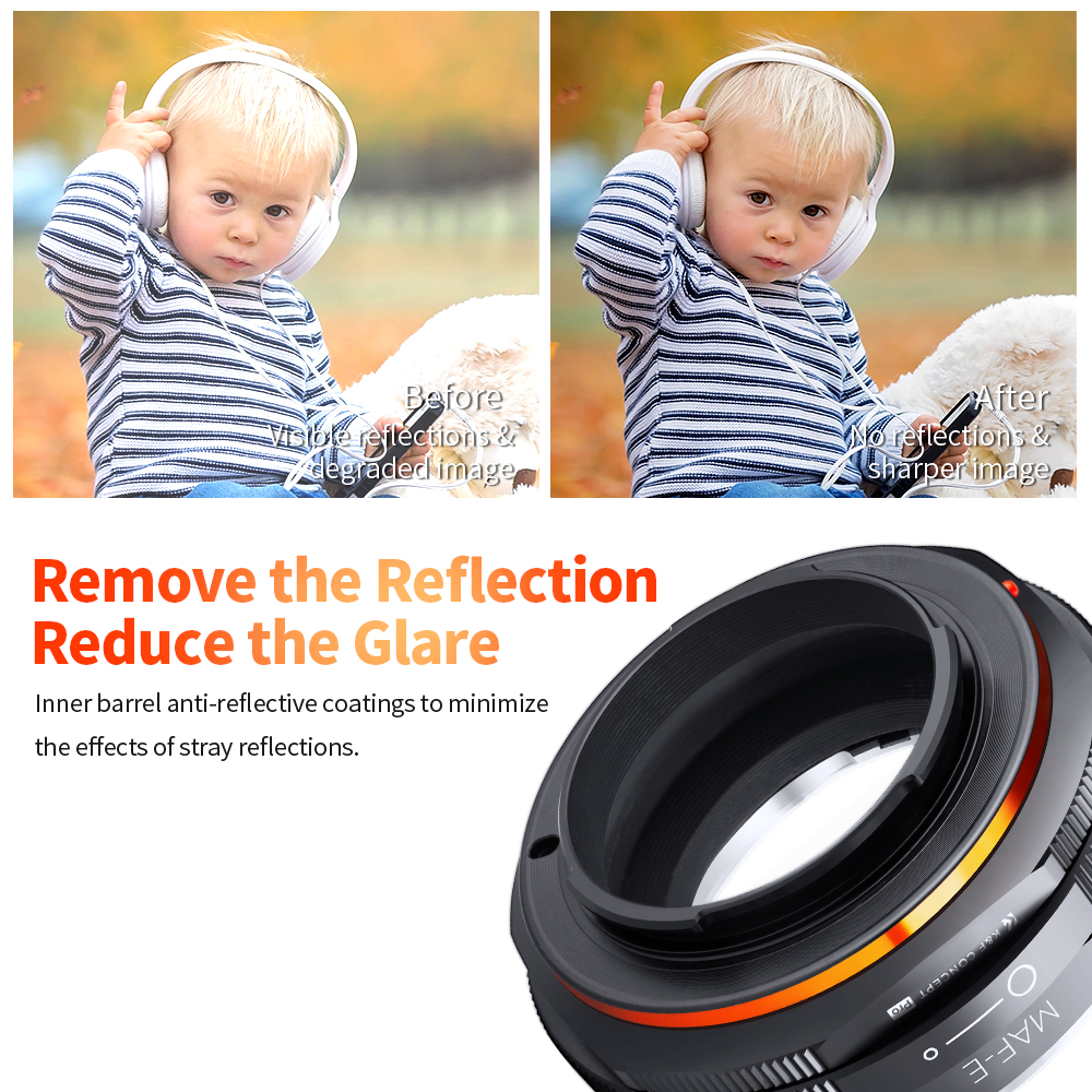 K&F Mechanical Adapter for Sony Alpha Minolta MAF Lenses to Sony NEX Camera Features image | KF06.447
