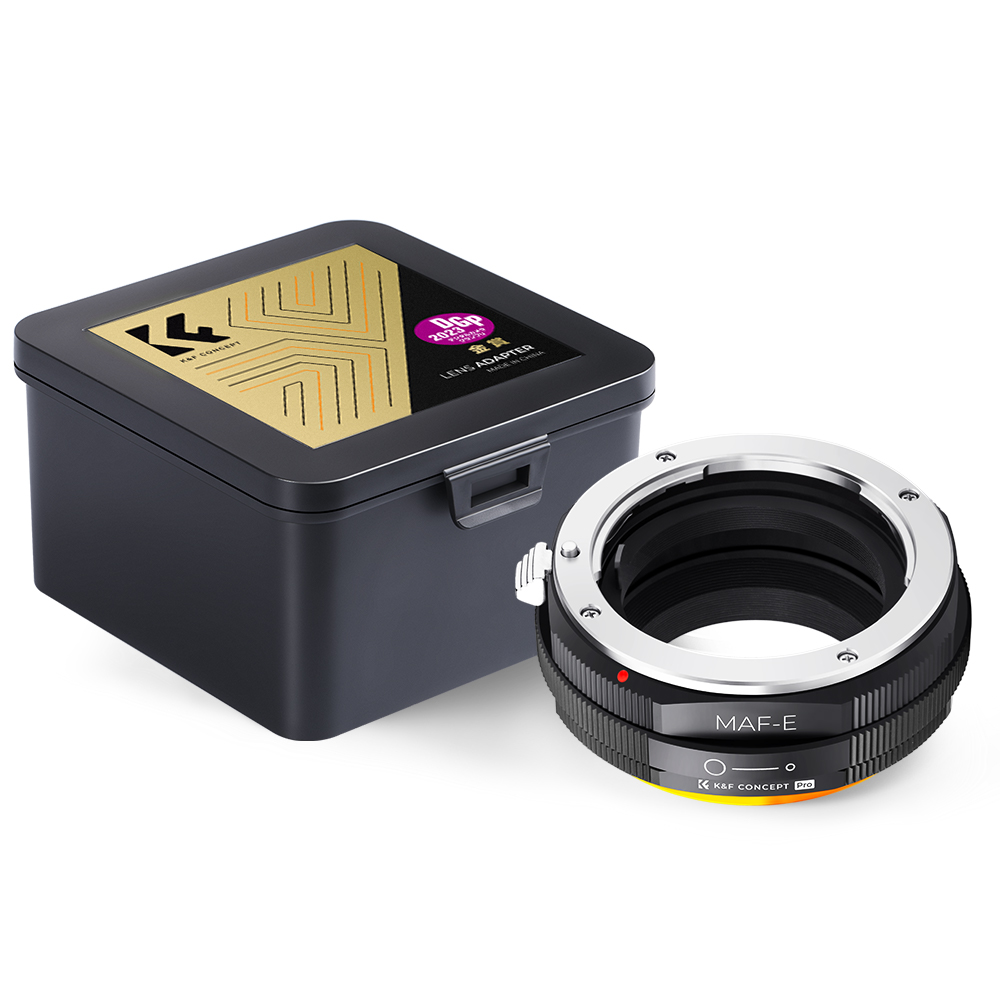 K&F Mechanical Adapter for Sony Alpha Minolta MAF Lenses to Sony NEX Camera Image of What's in the Box | KF06.447