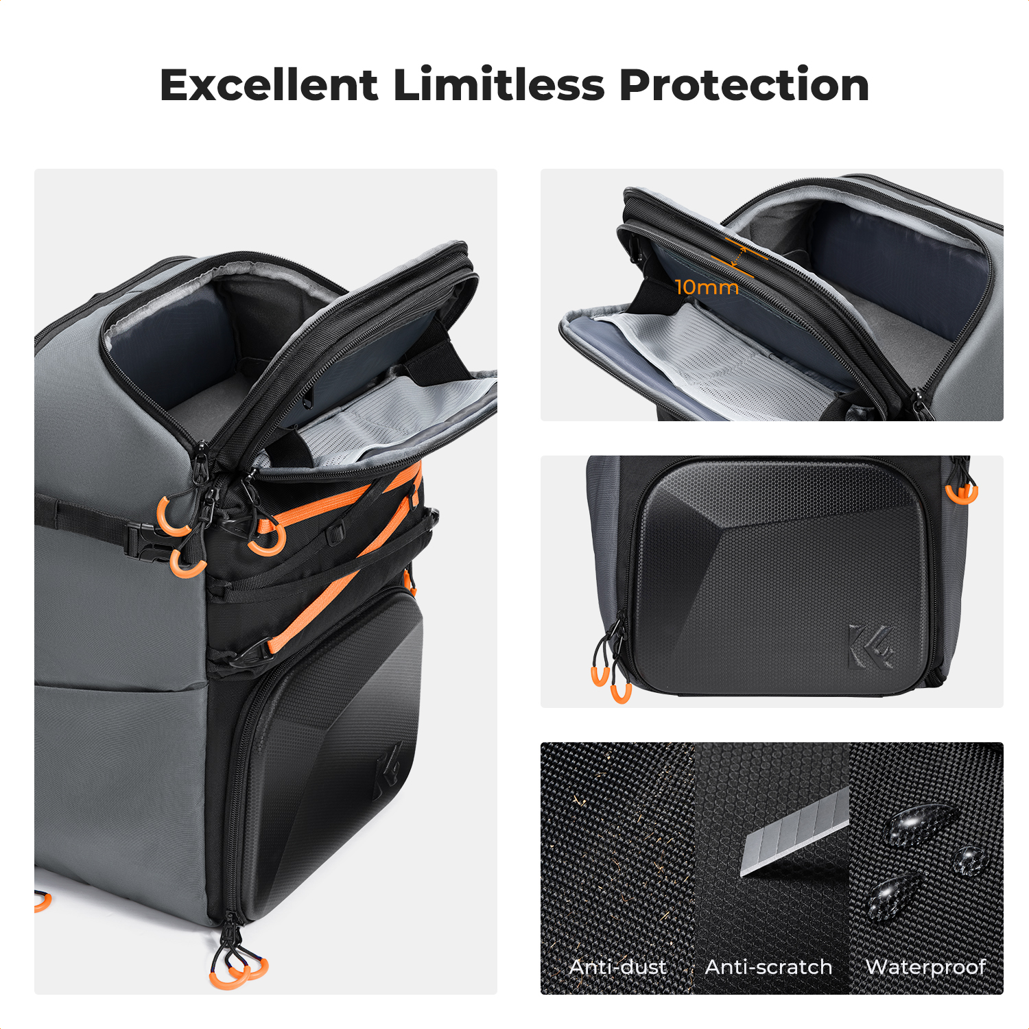 K&F Pro-Shooter Junior 25L Camera Backpack for Photographers Benefits Image | KF13.180