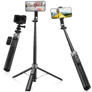 K&F Selfie Stick Tripod with Magnetic Quick-Mount any Phone Product Image | KF15.0015