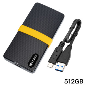 Kodak 512GB Portable SSD External Hard Drive X200 Series Product Image | EKSSD512GX200K
