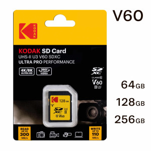 Kodak V60 microSD Card Premium Performance with UHS-II U3 V60 Product Image
