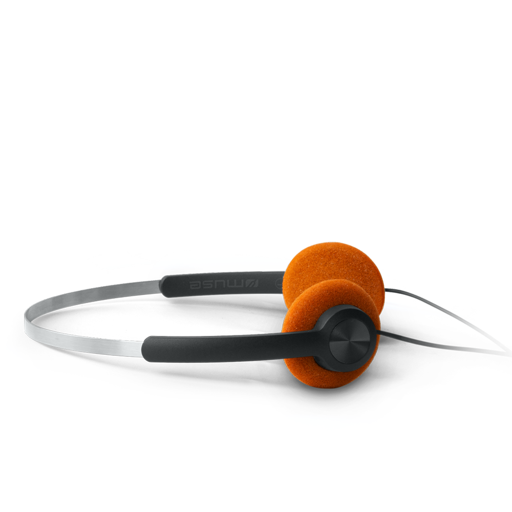 Muse Retro 80's on-Ear Headphones with 30mm Drivers & 32Ω Impedance Image of it Unboxed and Assembled | M-206 CF