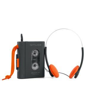 Muse Retro Portable Cassette Player with Bluetooth & Headphones Product Image | M-136 WM