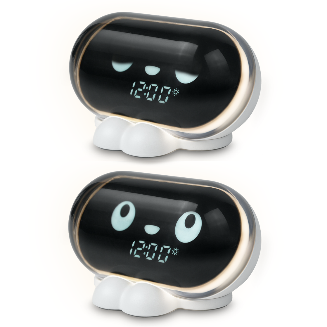 Muse Snoozy Kids Alarm Clock with Animated Eyes & Progressive Wake Feature Eyes open and eyes closed | M-16 KIDS