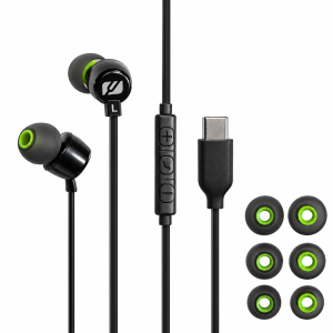 Muse USB-C In-Ear Earphones with Inline Remote and Mic (Black) Product Image | M-108 CF