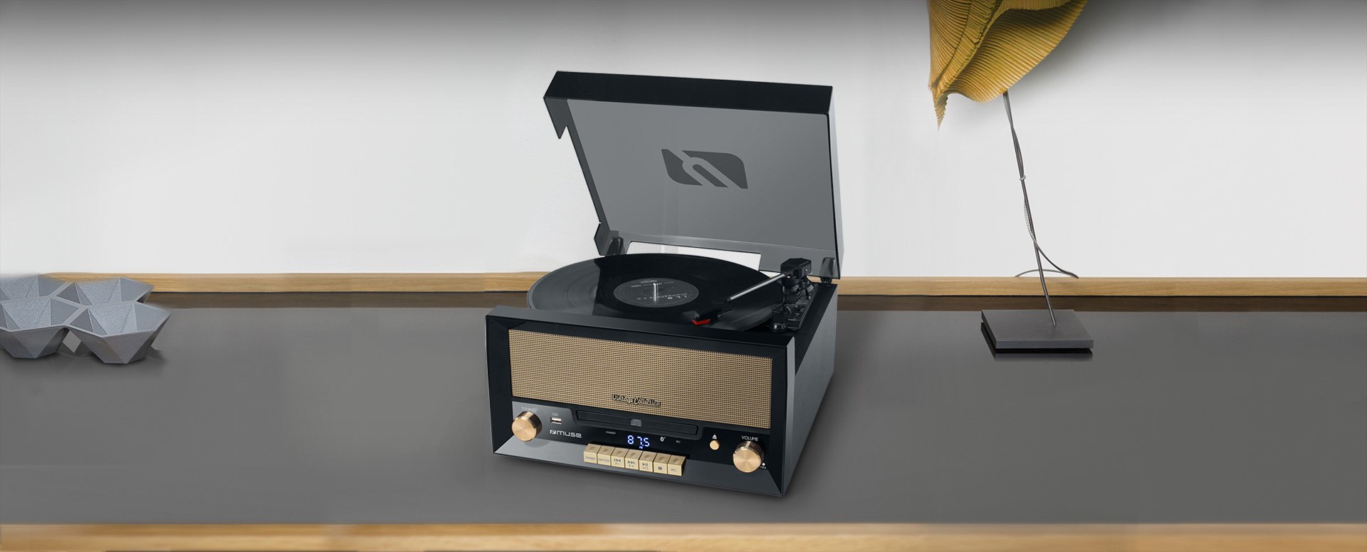 MUSE MT-110 CD Micro System with Turntable - Image 3