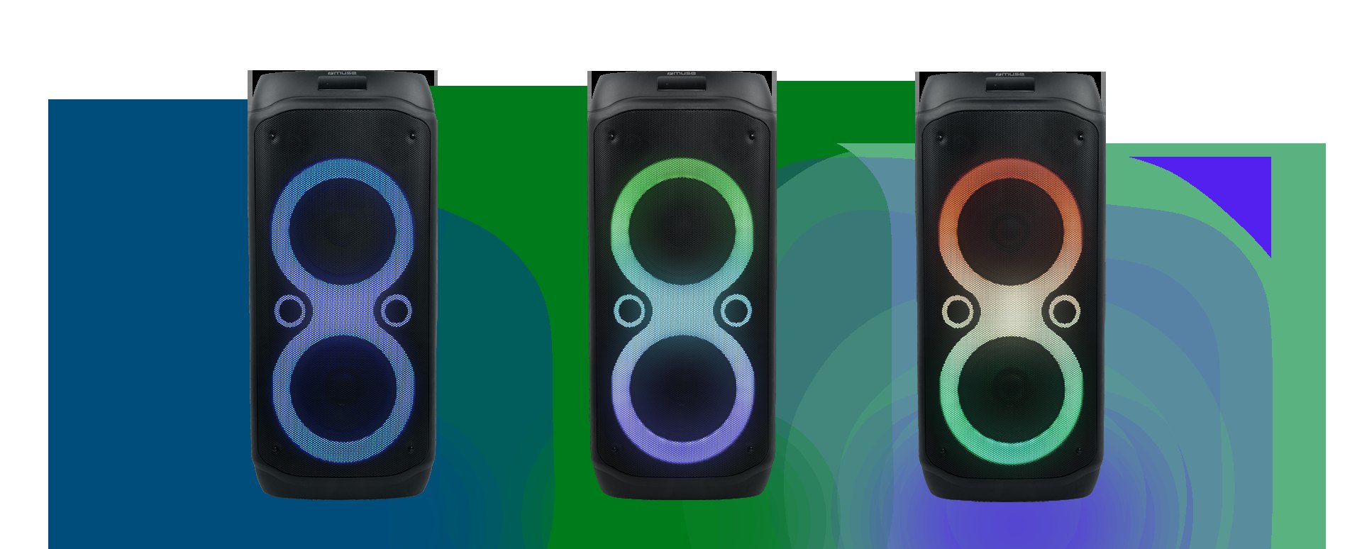 Muse Sonic 600 Party Box 600W Bluetooth Speaker with Karaoke Mic - Image 3